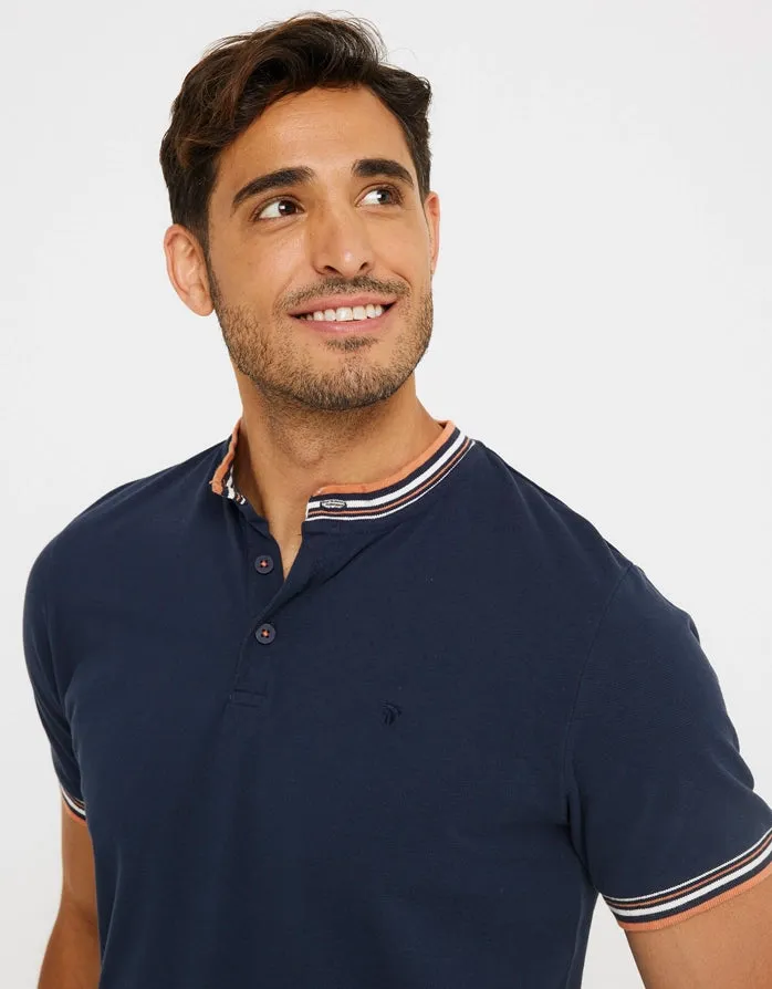 Navy Blue Short Sleeve Polo - Silba