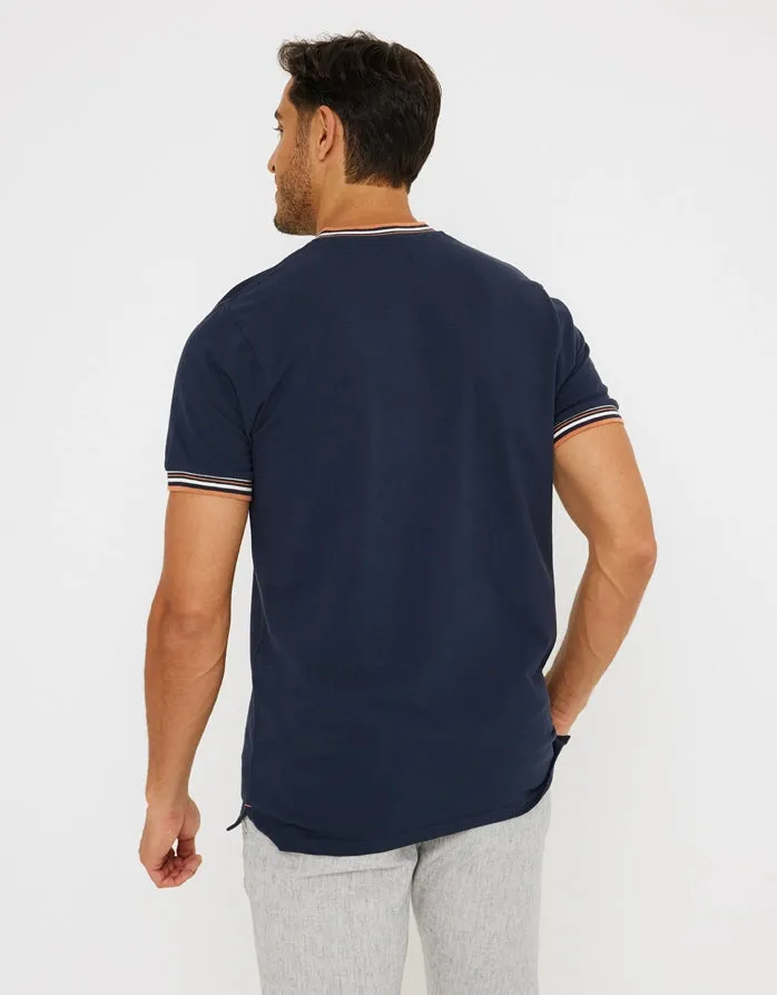 Navy Blue Short Sleeve Polo - Silba