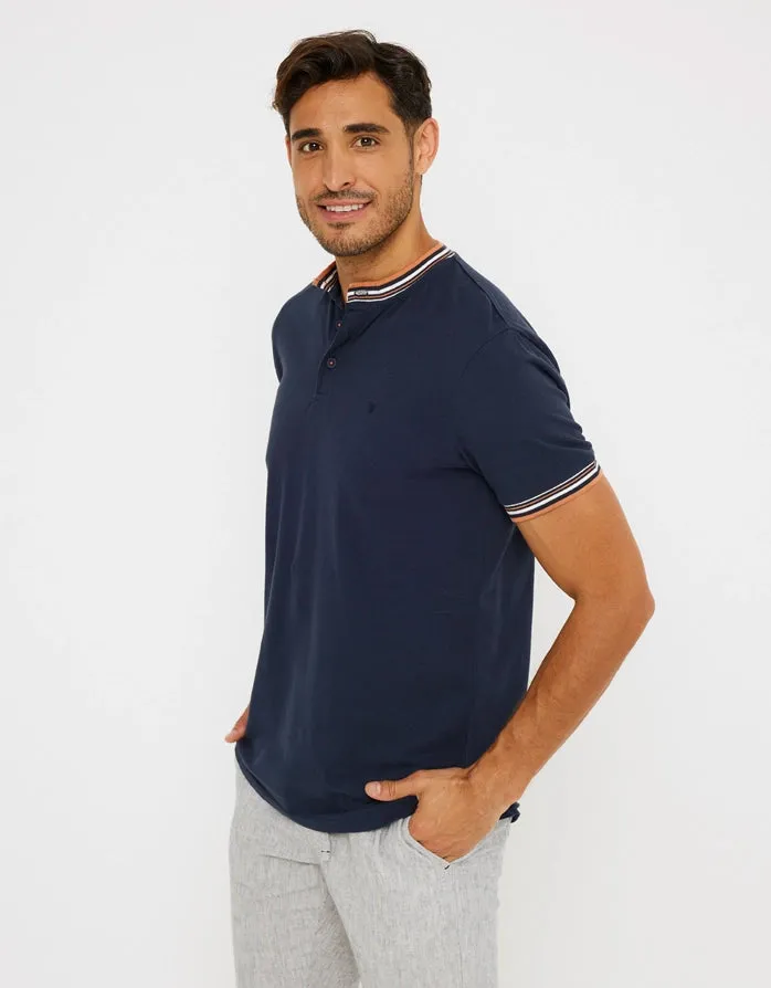 Navy Blue Short Sleeve Polo - Silba