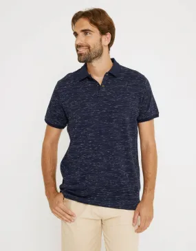 Navy Blue Short Sleeve Polo - Soseki