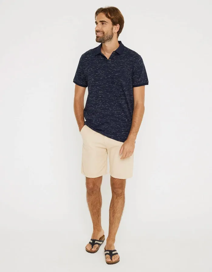 Navy Blue Short Sleeve Polo - Soseki