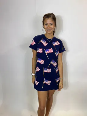 Navy Flag Tee Dress