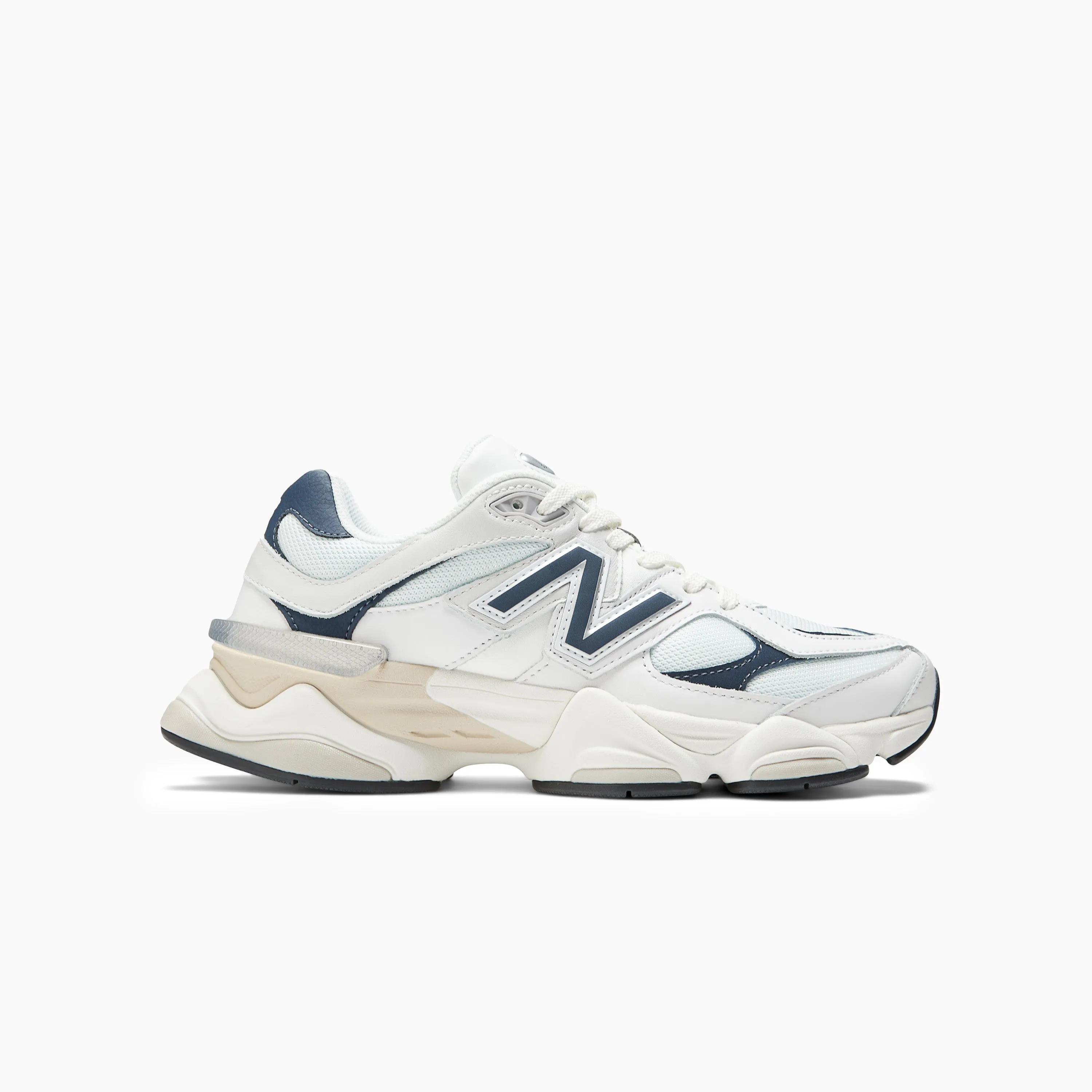 NEW BALANCE 9060 WHITE WITH NB NAVY AND SEA SALT - U9060VNB