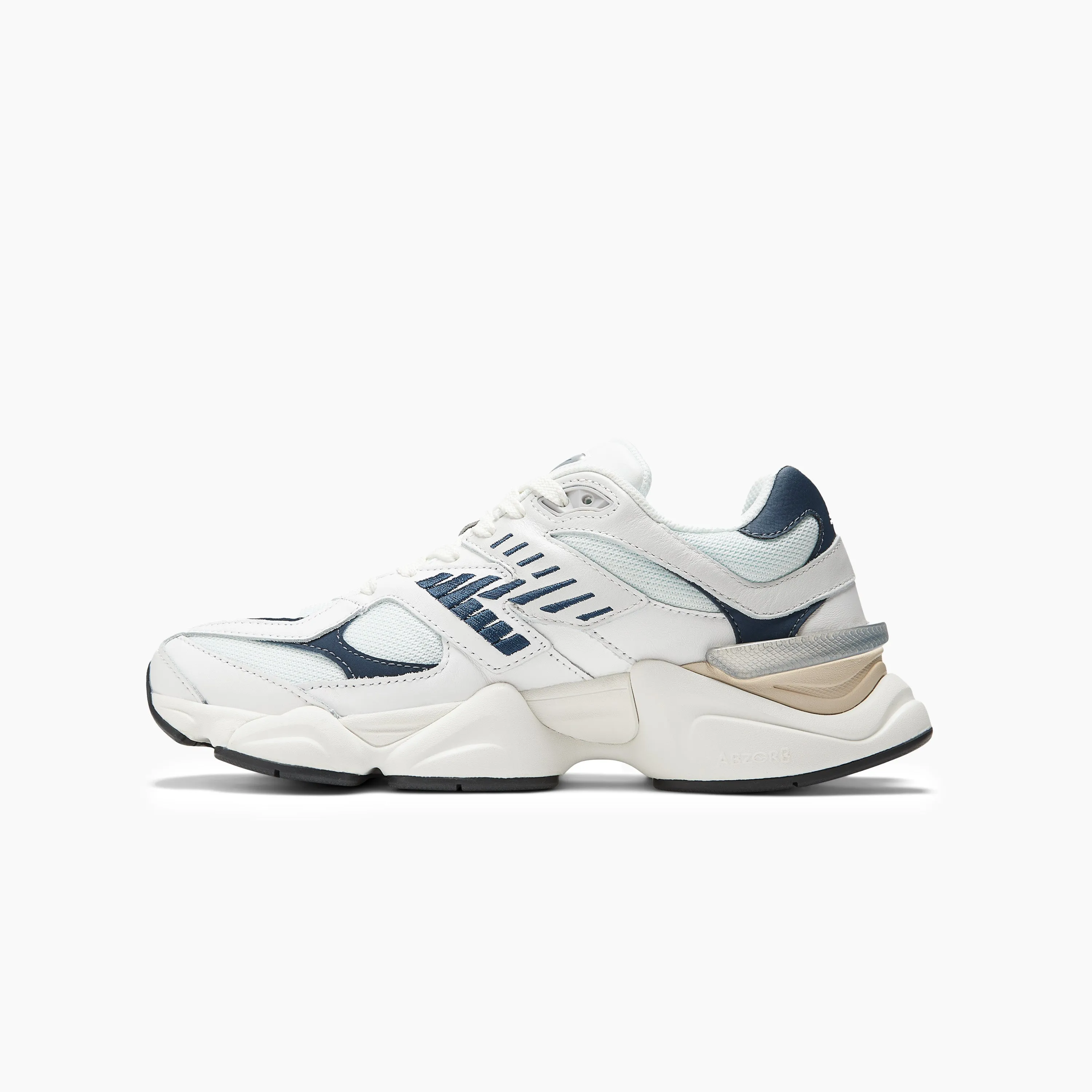 NEW BALANCE 9060 WHITE WITH NB NAVY AND SEA SALT - U9060VNB