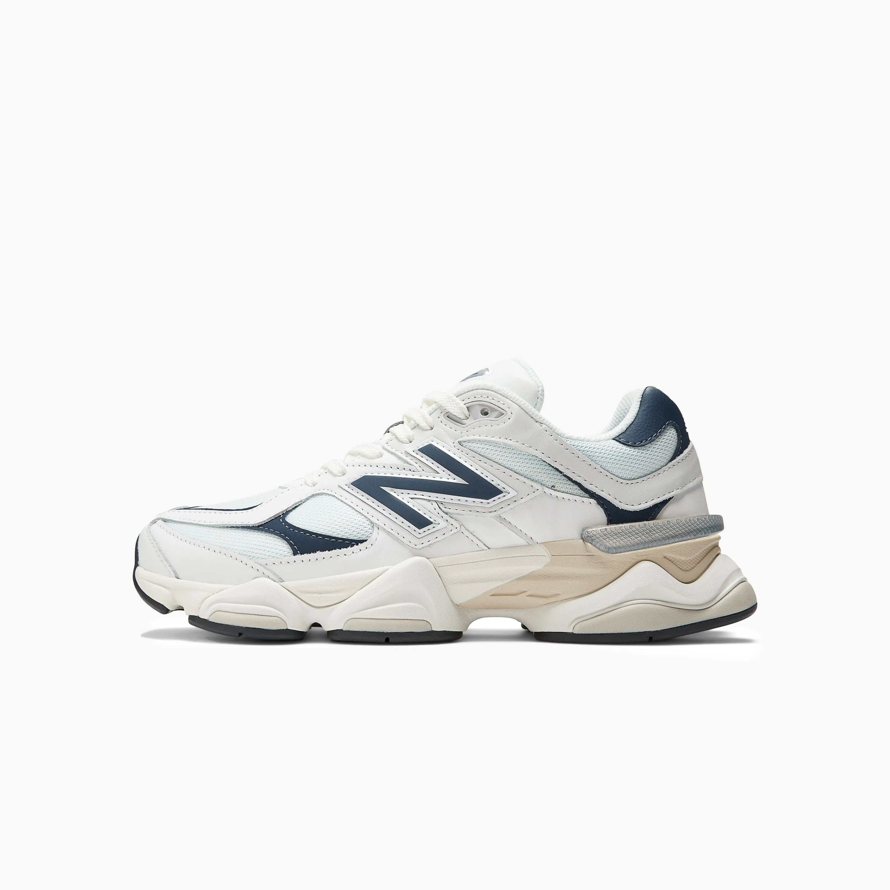 NEW BALANCE 9060 WHITE WITH NB NAVY AND SEA SALT - U9060VNB