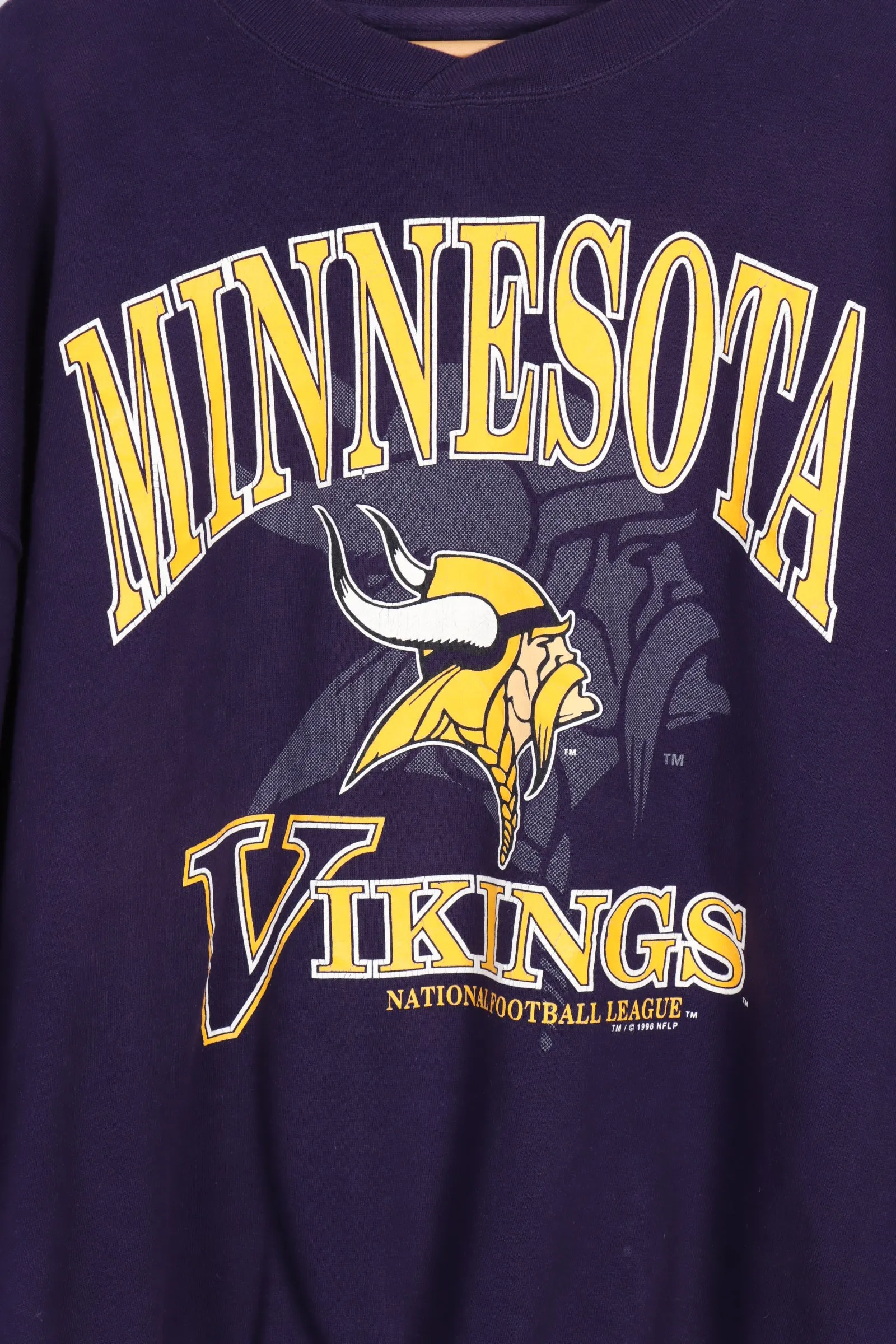 NFL 1996 Minnesota Vikings V-Neck Sweatshirt (XXL)