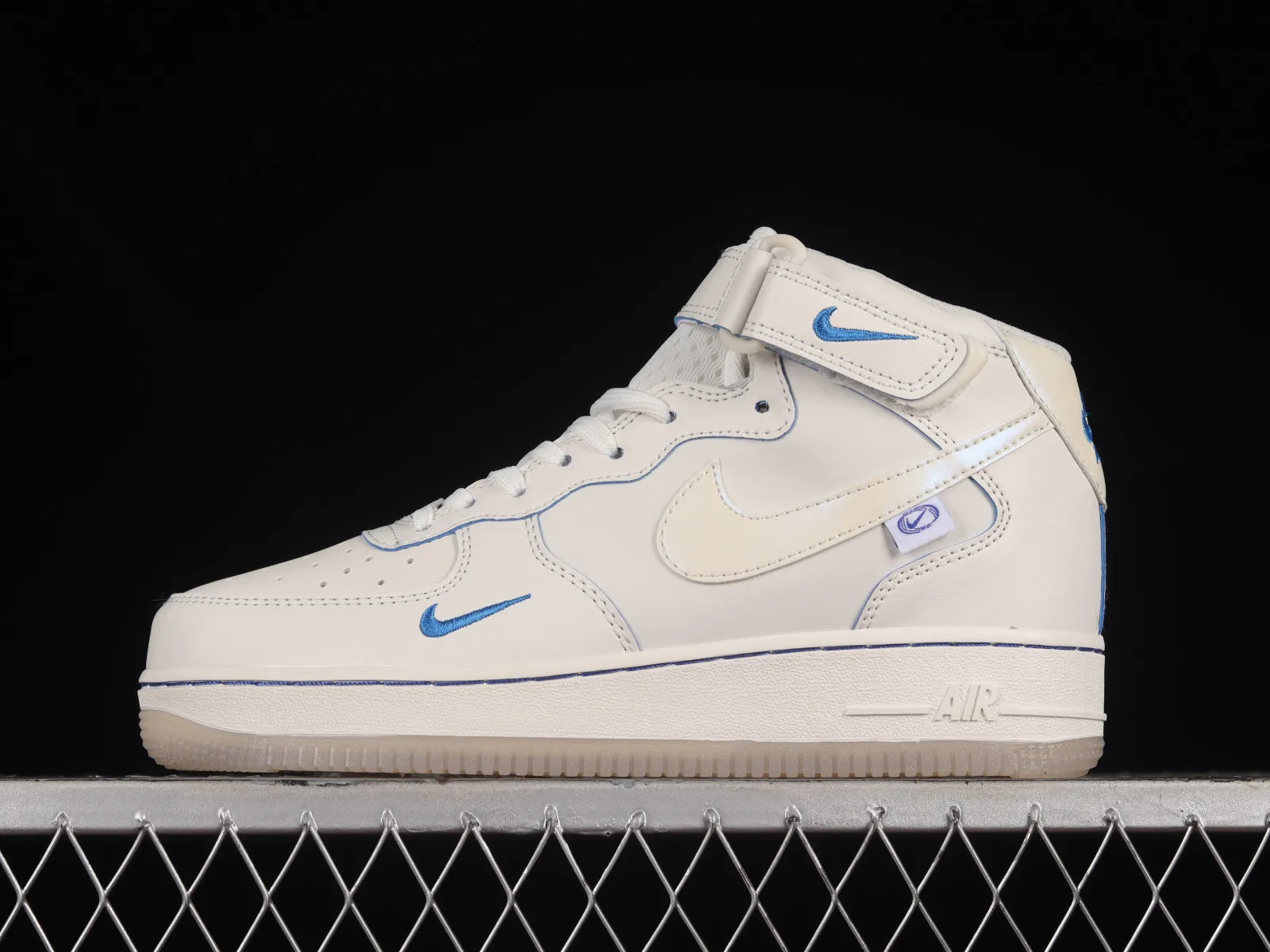 Nike Air Force 1 07 Mid Pearl White Navy Metallic Gold FB1869-055