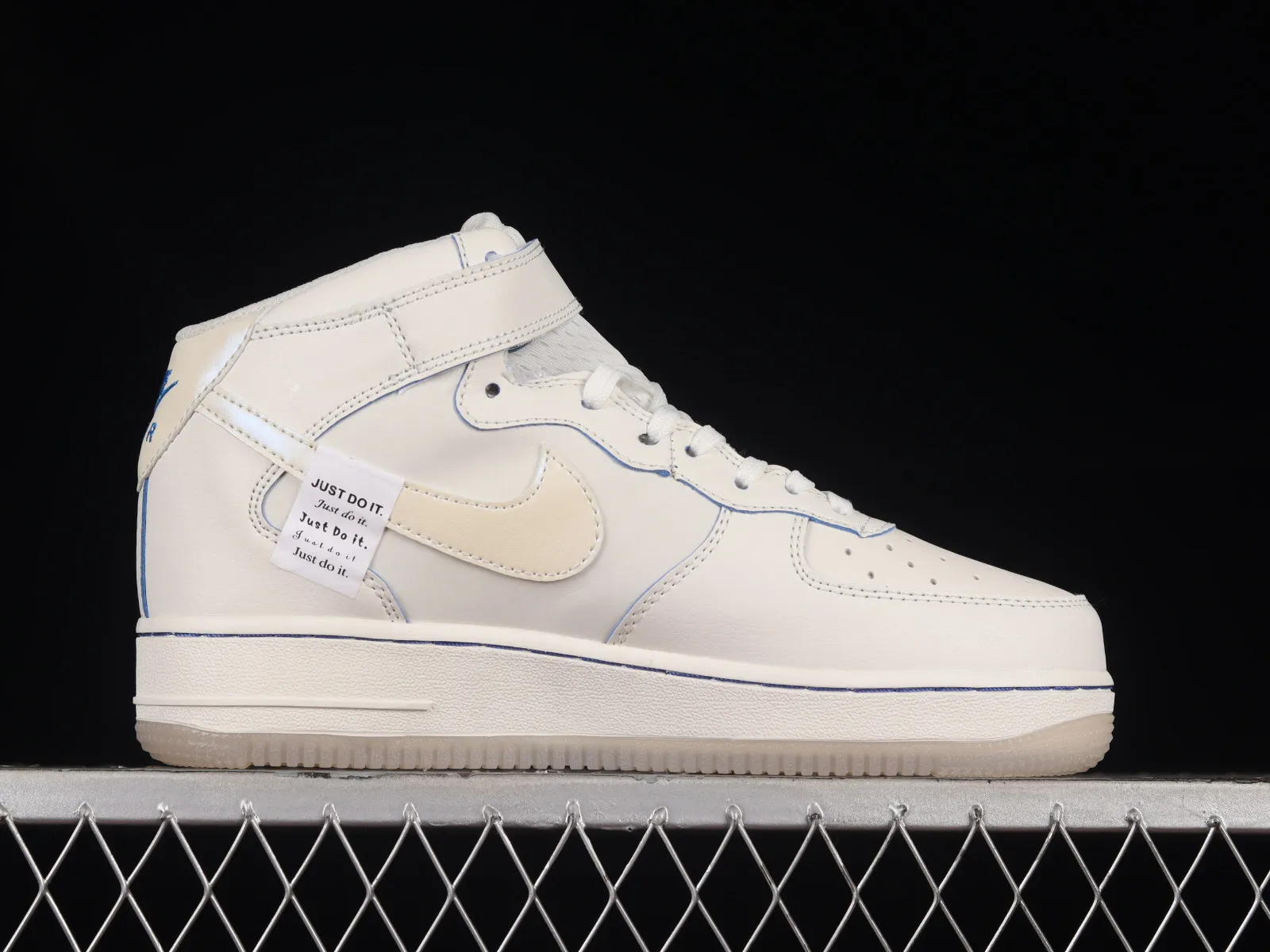 Nike Air Force 1 07 Mid Pearl White Navy Metallic Gold FB1869-055