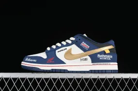 Nike SB Dunk Low Navy Blue Off White Black Red Gold MU0232-365