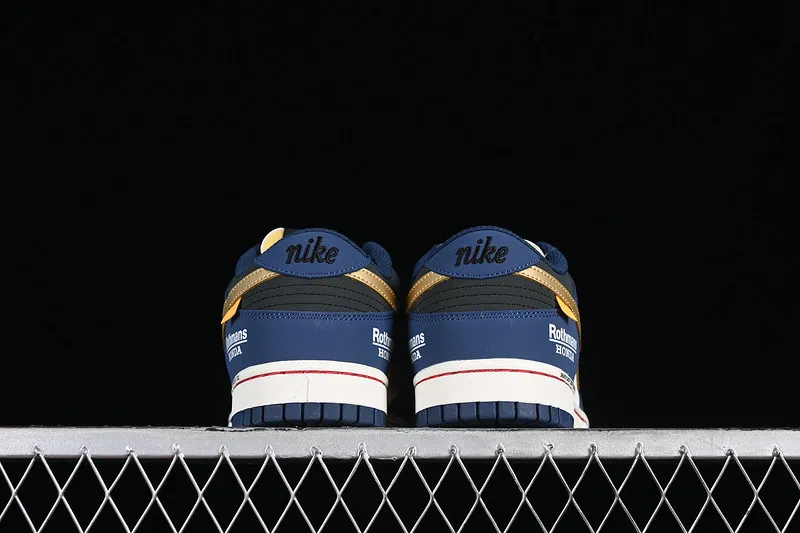 Nike SB Dunk Low Navy Blue Off White Black Red Gold MU0232-365