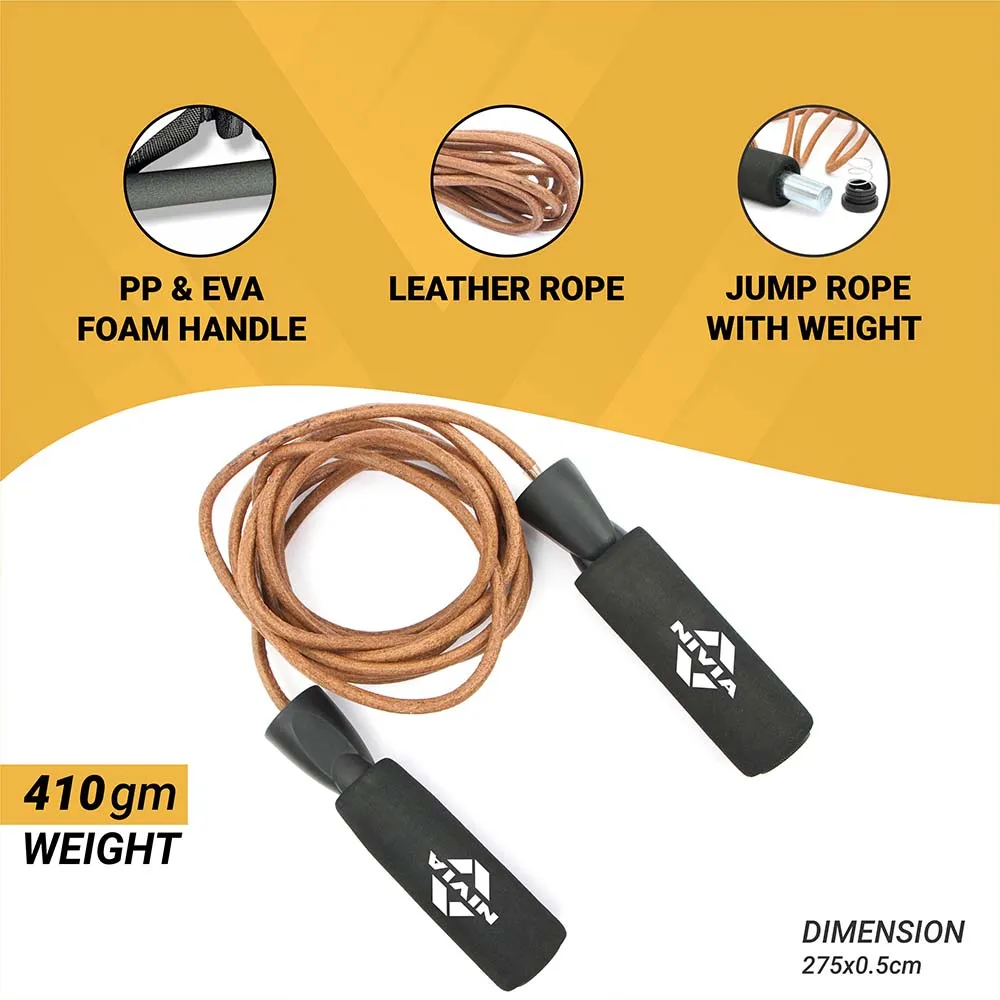 Nivia Leather Jump Rope with weight