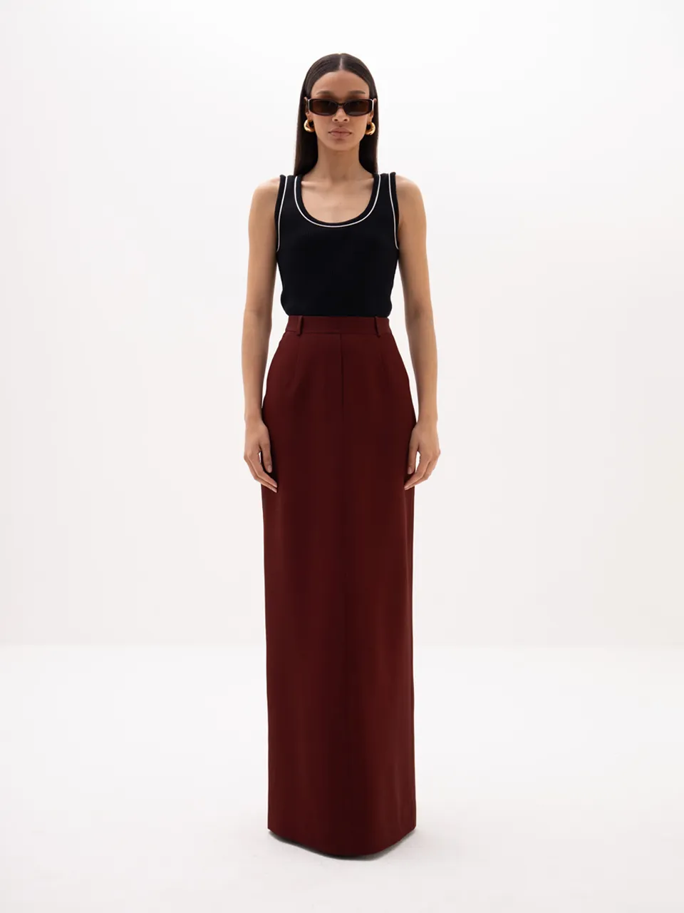 Noura Long Tailored Skirt