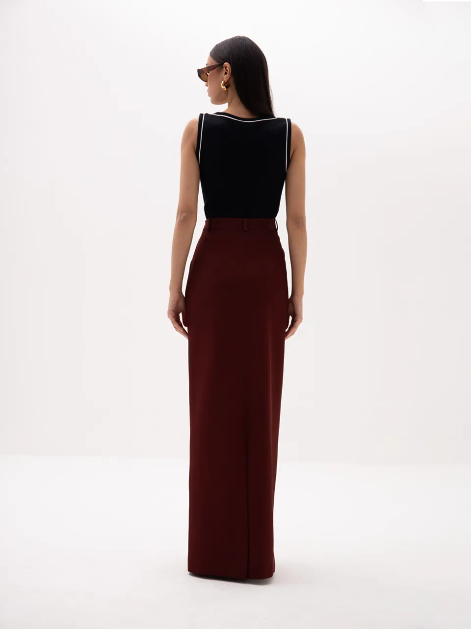 Noura Long Tailored Skirt