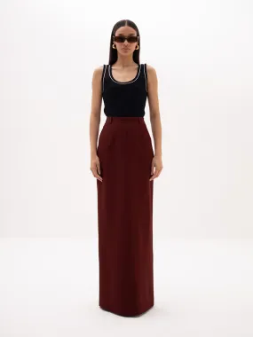 Noura Long Tailored Skirt