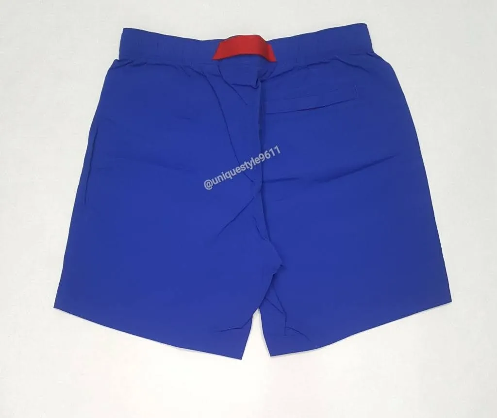 Nwt Polo Ralph Lauren Royal Blue Polo Sport Red Belted Nylon Shorts