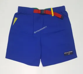 Nwt Polo Ralph Lauren Royal Blue Polo Sport Red Belted Nylon Shorts