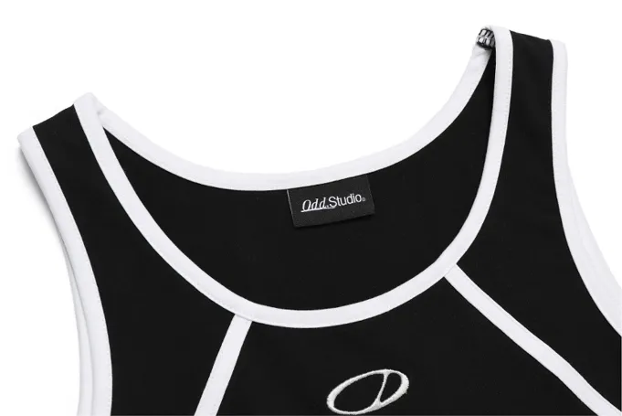 Odd Studio  |Sleeveless Street Style U-Neck Plain Cotton Logo