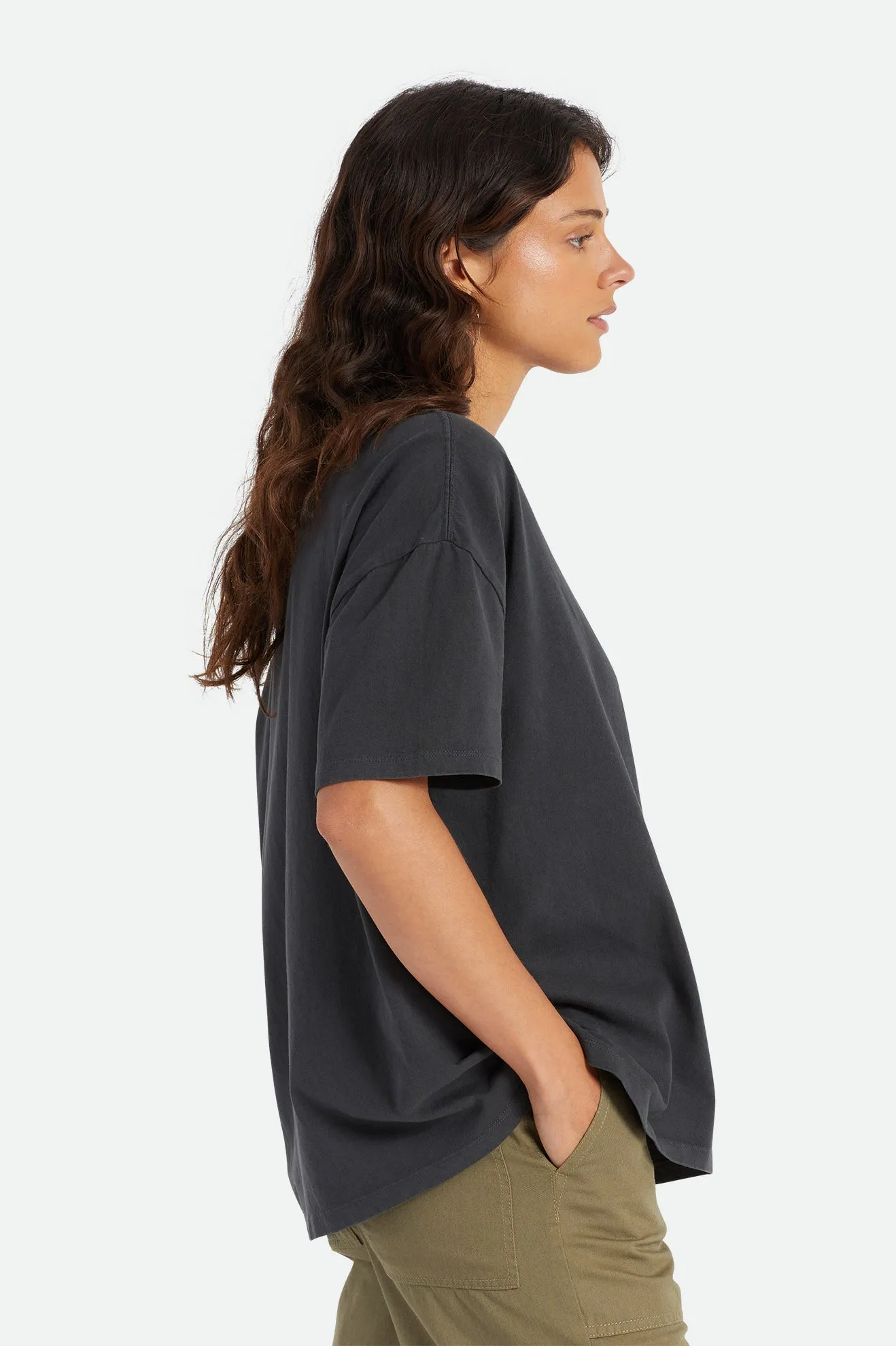 Oversized Boyfriend Tee - Washed Black