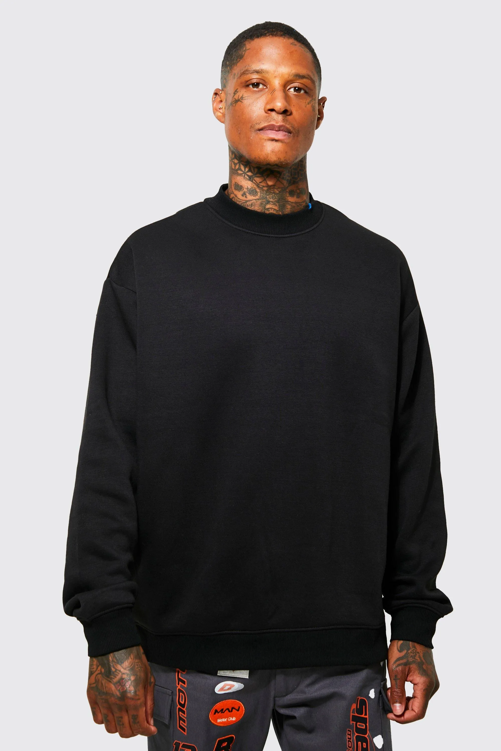 Oversized Extended Neck Sweatshirt