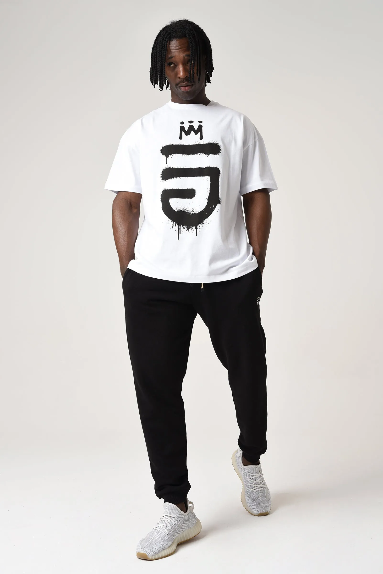 Oversized Royal Tee White