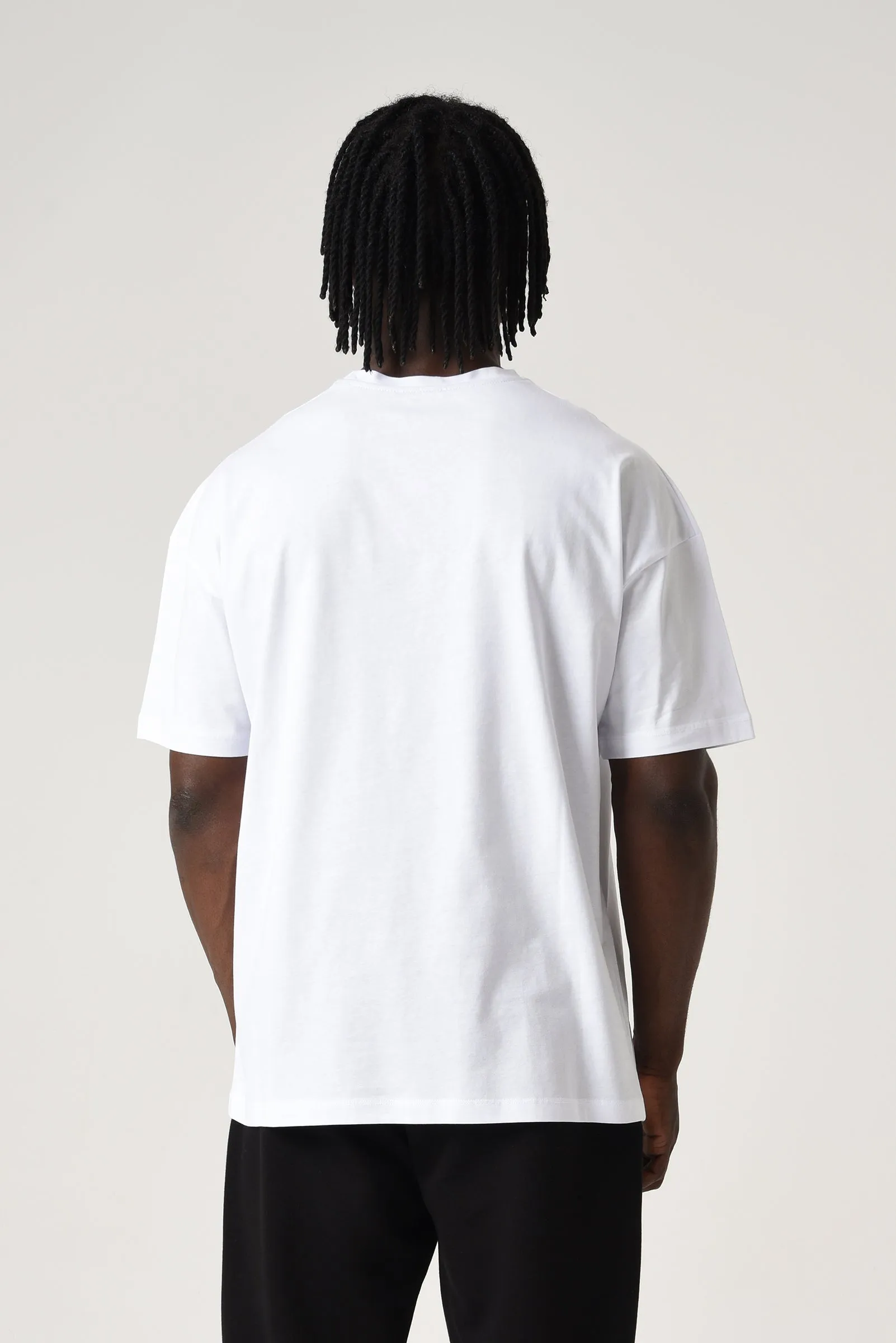 Oversized Royal Tee White