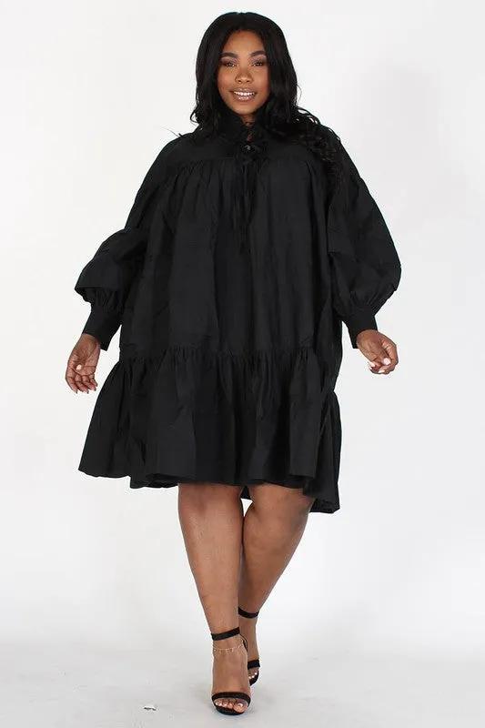 Oversized Ruffle Midi Dress