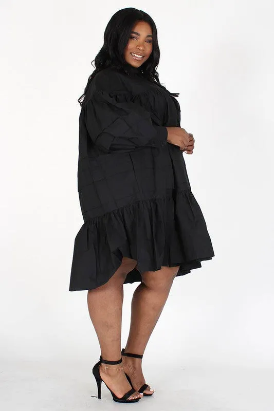 Oversized Ruffle Midi Dress