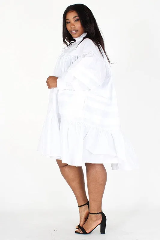 Oversized Ruffle Midi Dress