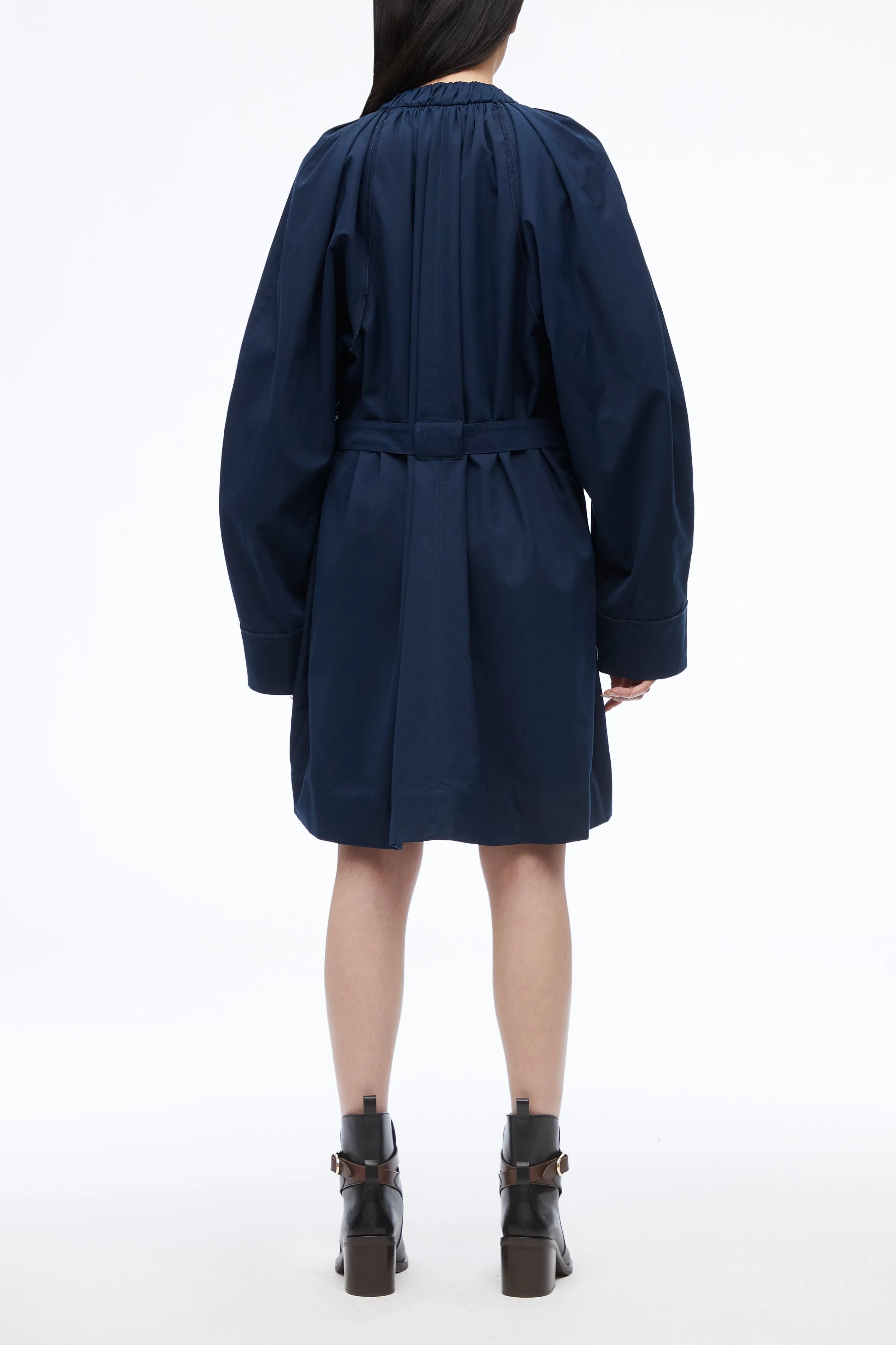 Oxford Cotton Blouson Utility Dress