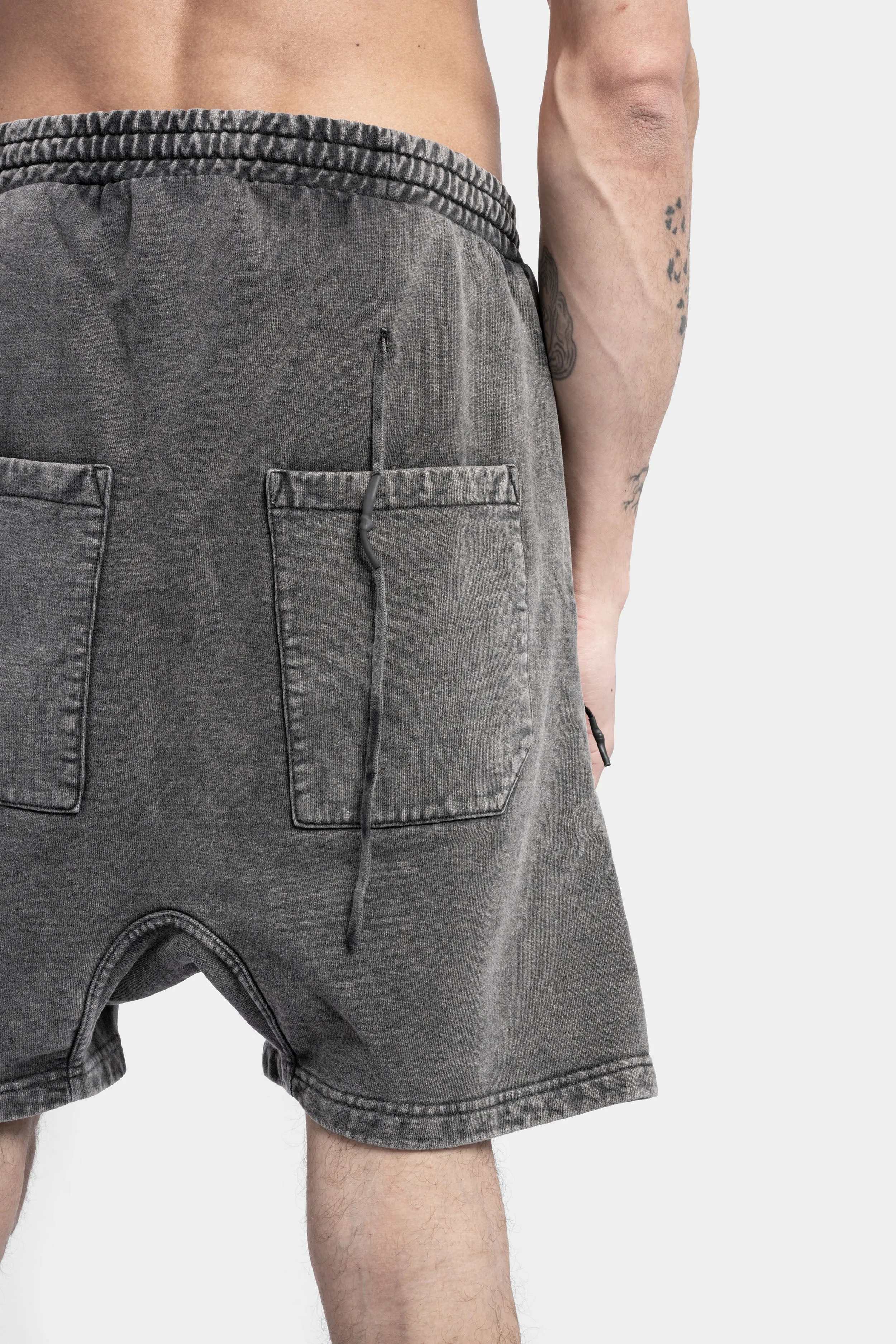 P27 - Cotton sweat shorts, Acid grey