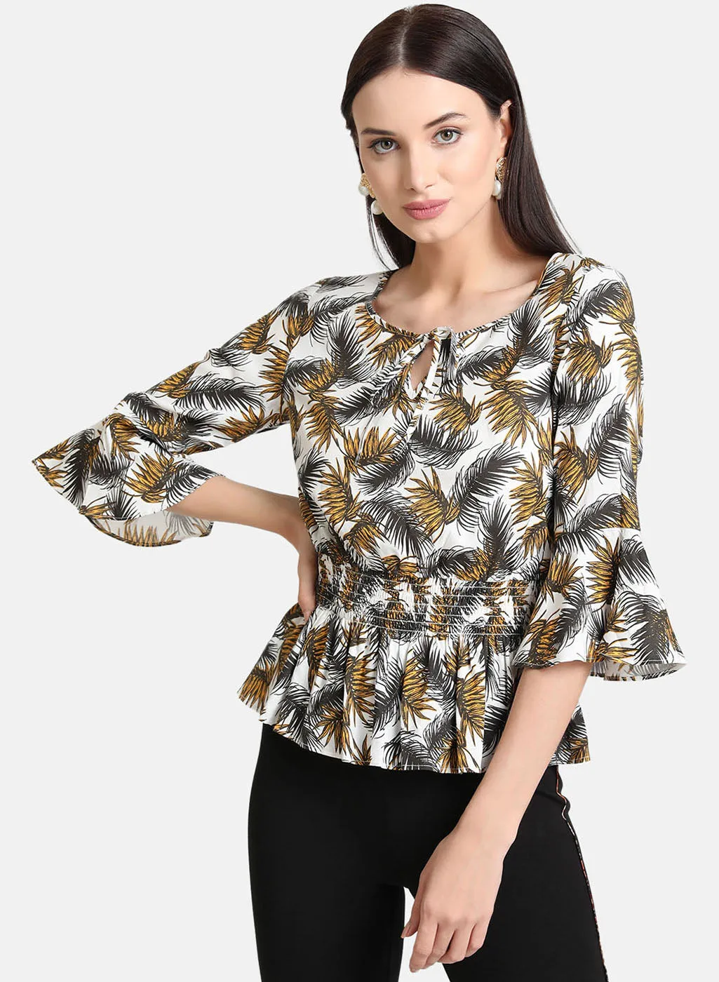 Palm Print Top