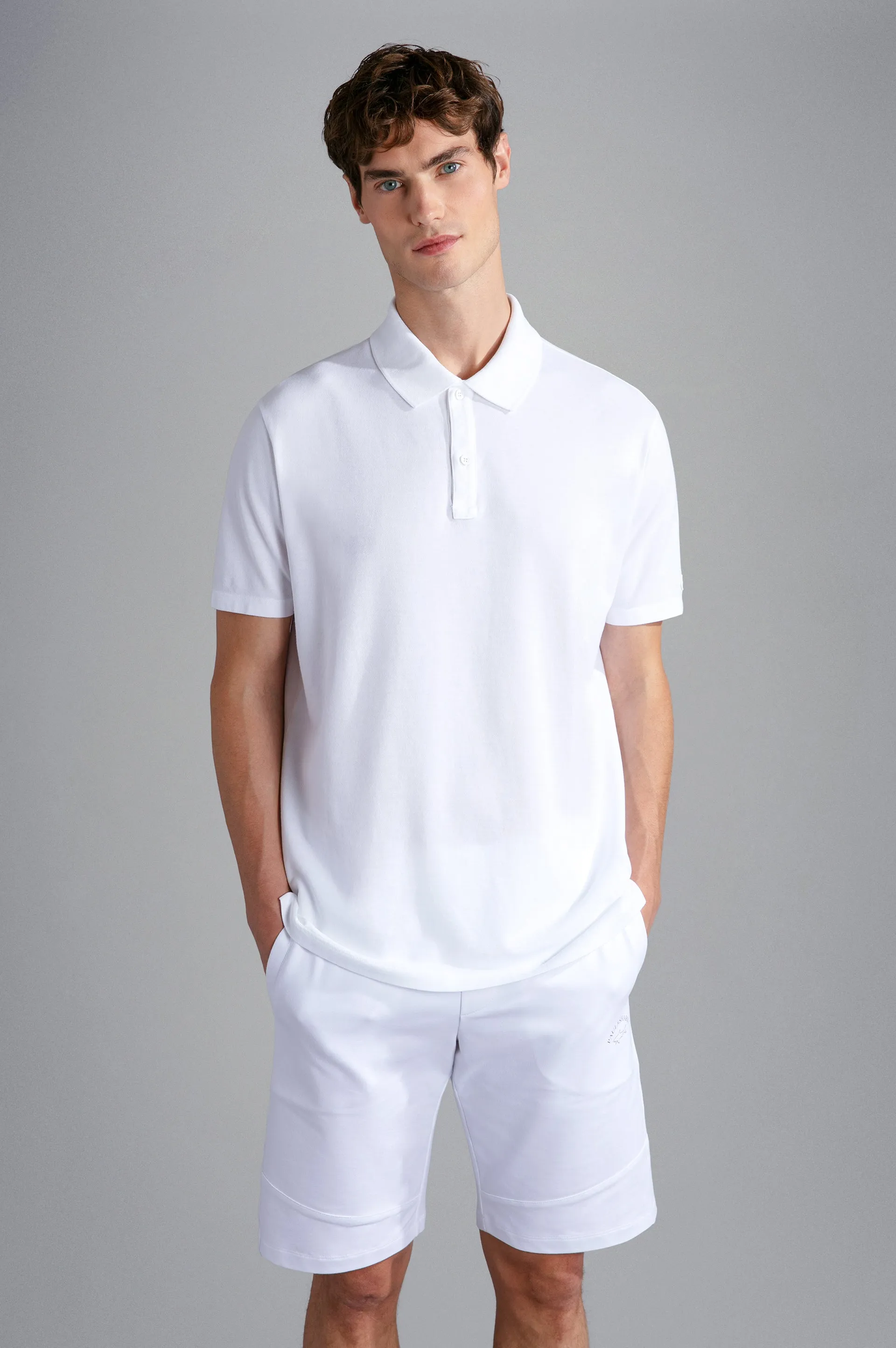 Paul & Shark Polo In Cotone Piqué Bianco