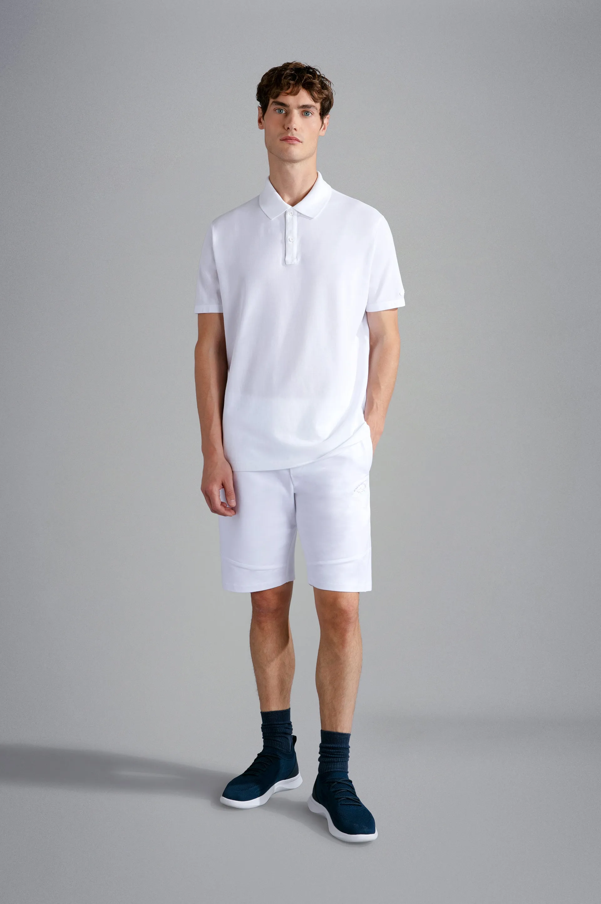 Paul & Shark Polo In Cotone Piqué Bianco