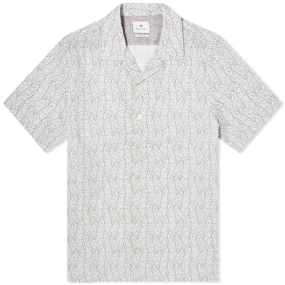 Paul Smith Palm Print Vacation ShirtWhite