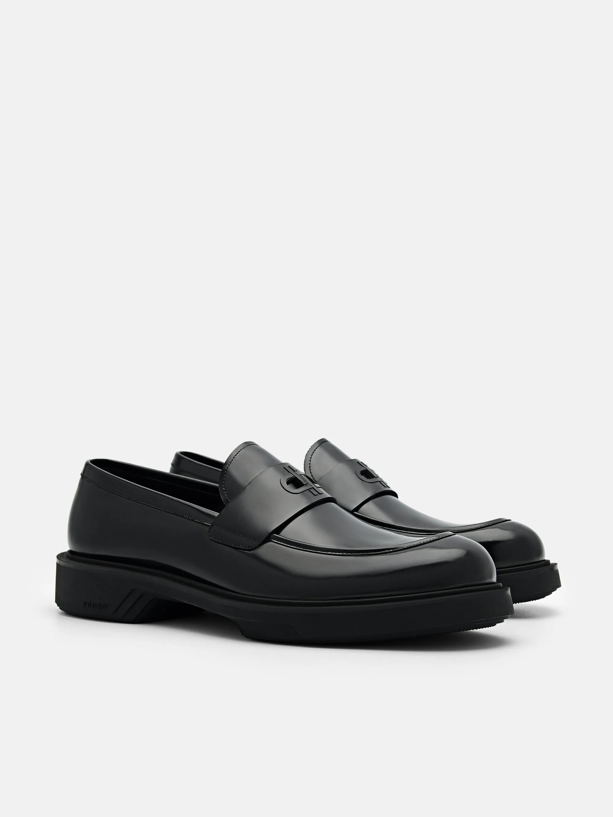 PEDRO Icon Loop Leather Penny Loafers