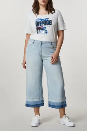 Persona (by Marina Rinaldi) ODE COTTON DENIM TROUSERS