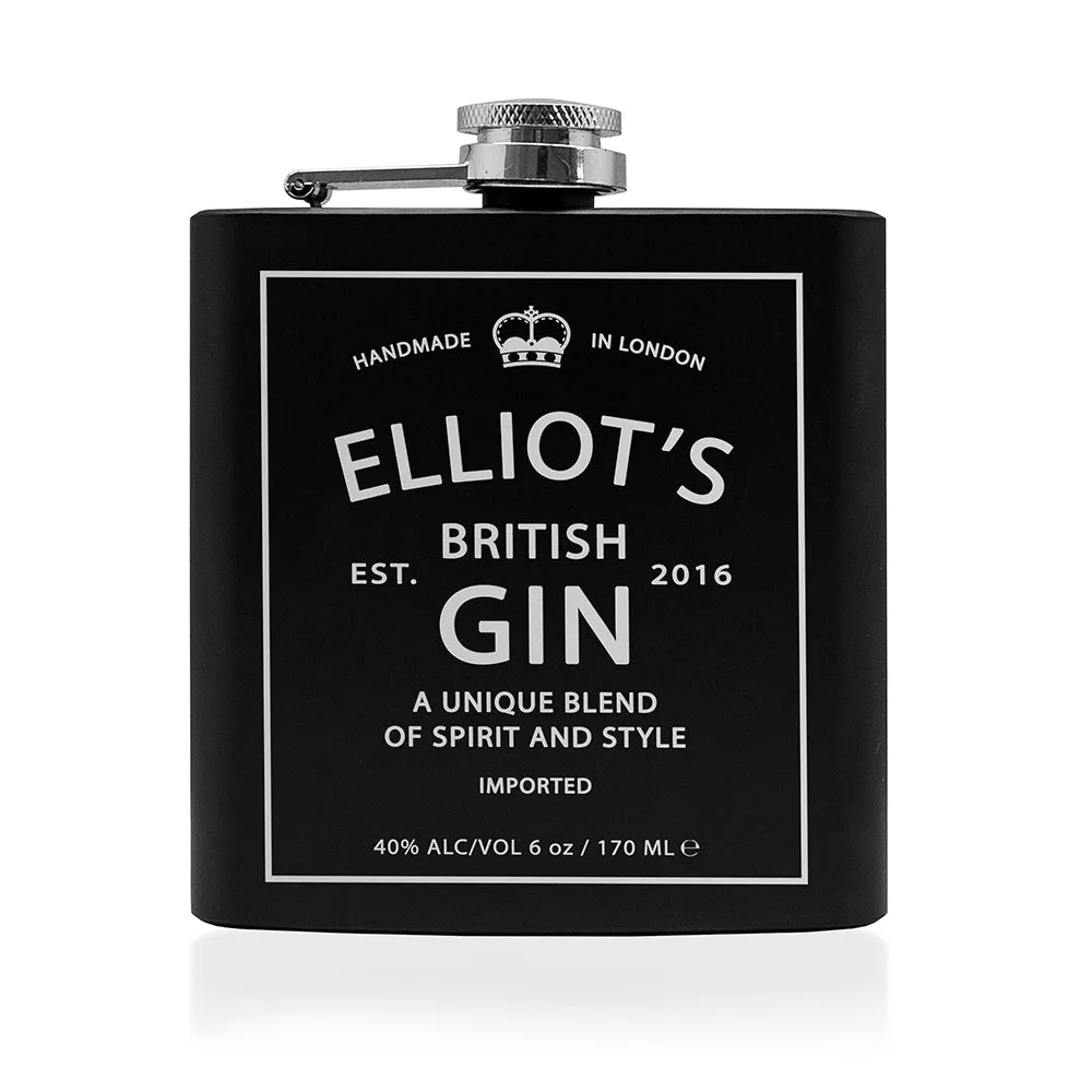 Personalised Gin Vintage Hip Flask