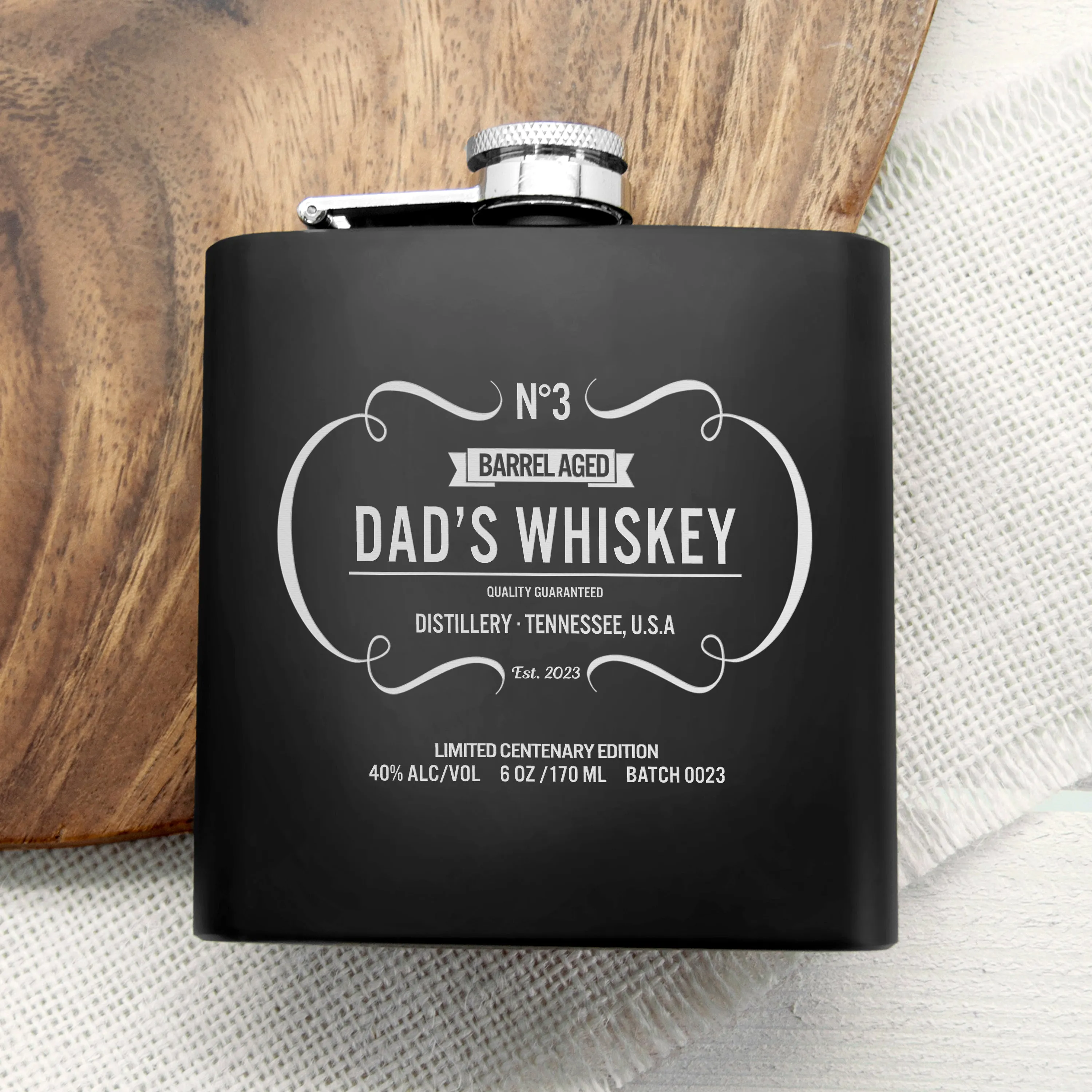 Personalised Whiskey Vintage Hip Flask