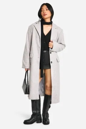 Petite Wool Look Longline Coat