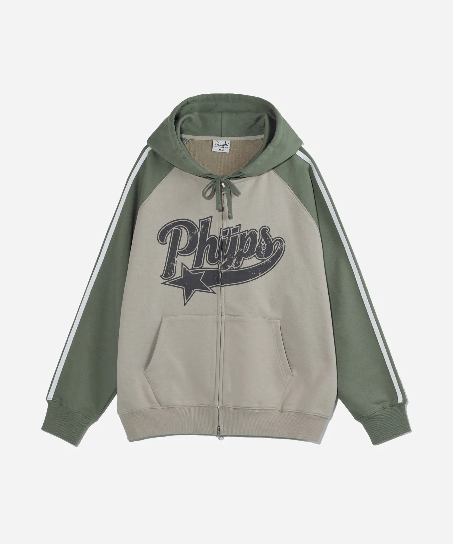 Phyps Department  |Star Unisex Sweat Street Style Bi-color Long Sleeves