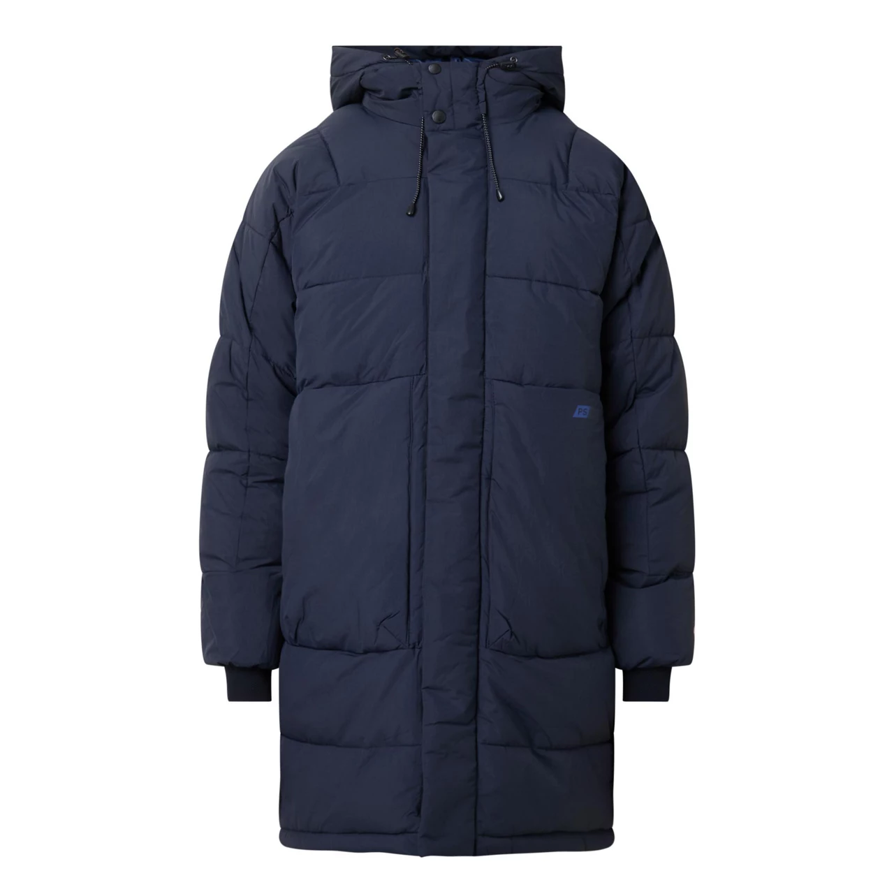 PS PAUL SMITH Logo Longline Padded Jacket - Navy