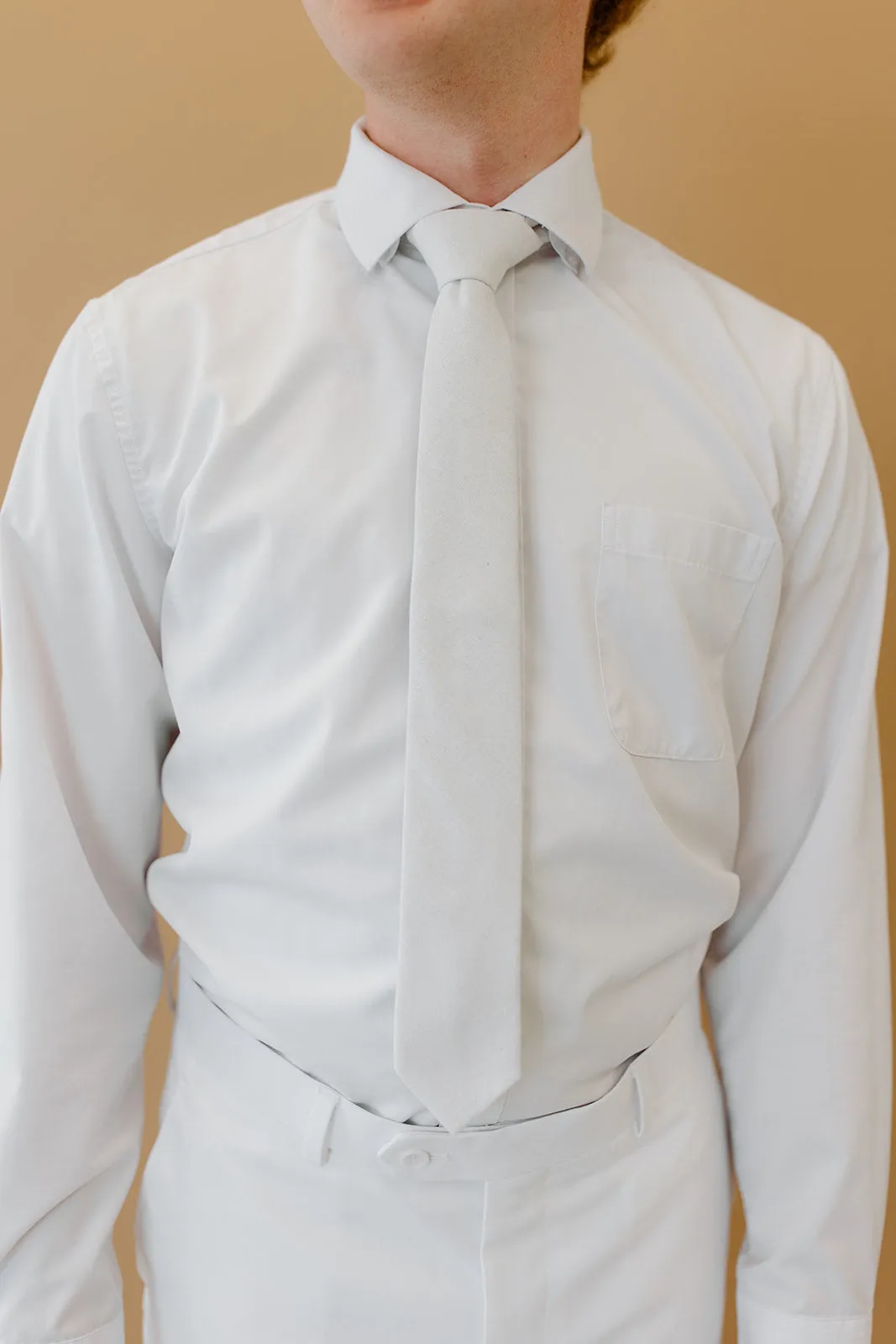 R&B Tie White Cotton