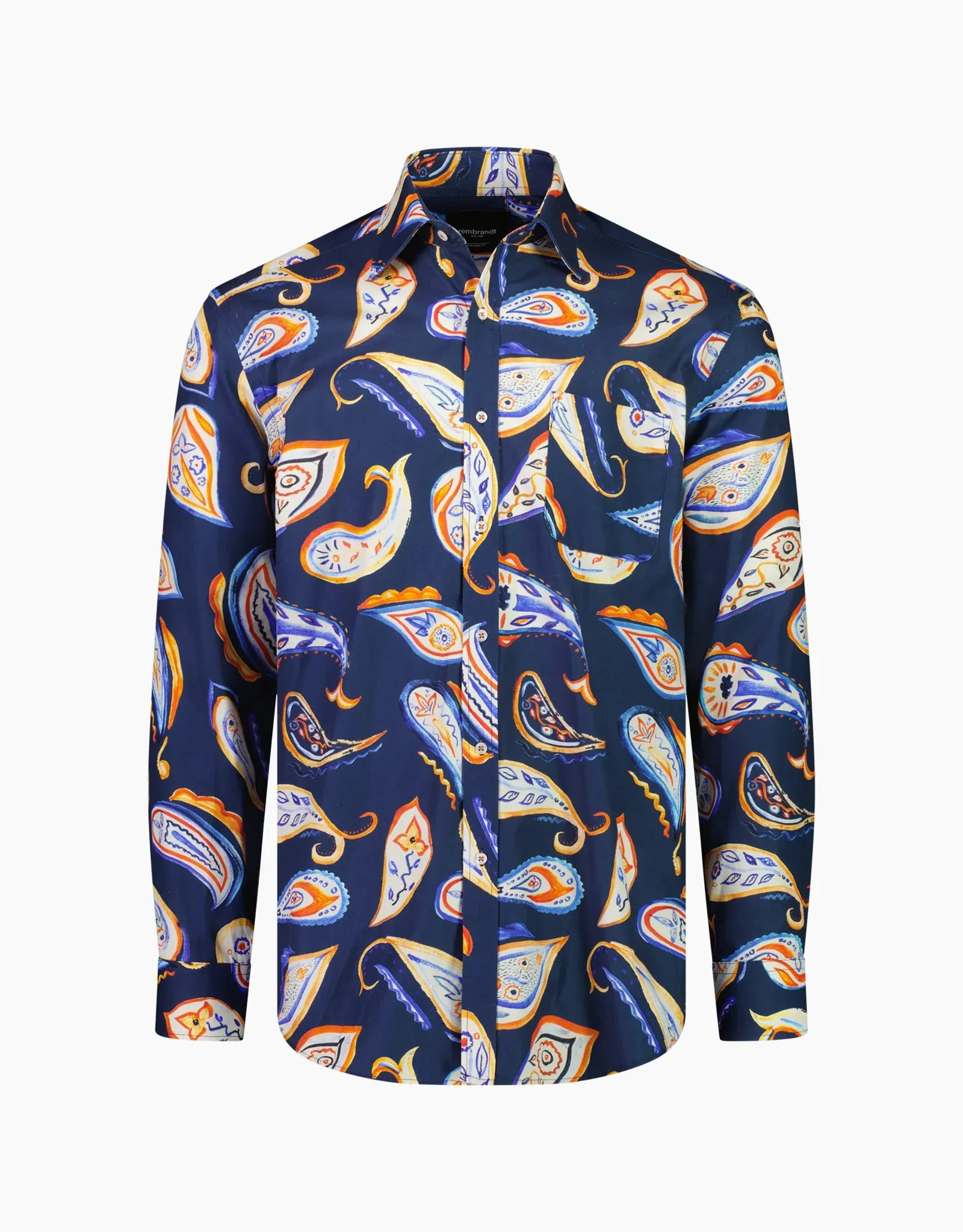 Rembrandt - Sinatra Shirt - Navy/Orange