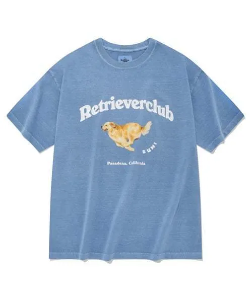 Retriever Club  |Crew Neck Unisex Street Style Other Animal Patterns Cotton