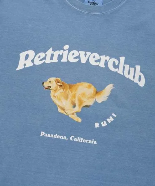 Retriever Club  |Crew Neck Unisex Street Style Other Animal Patterns Cotton