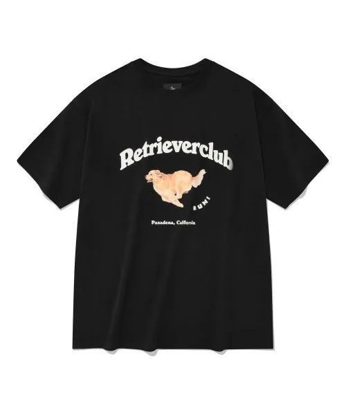 Retriever Club  |Crew Neck Unisex Street Style Other Animal Patterns Cotton