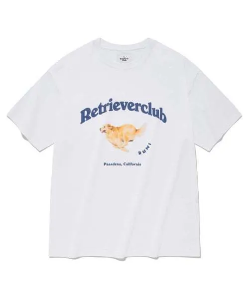 Retriever Club  |Crew Neck Unisex Street Style Other Animal Patterns Cotton