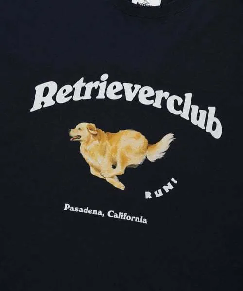 Retriever Club  |Crew Neck Unisex Street Style Other Animal Patterns Cotton