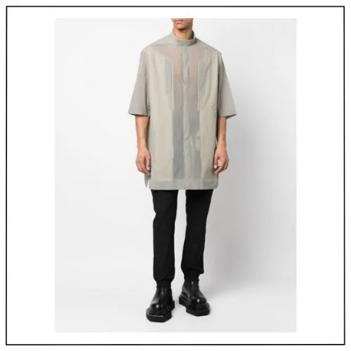 RICK OWENS  |Nylon Street Style Plain Cotton Short Sleeves Designers