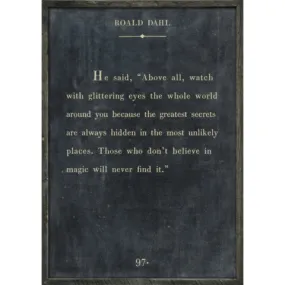 Roald Dahl Art Print (Book Collection)